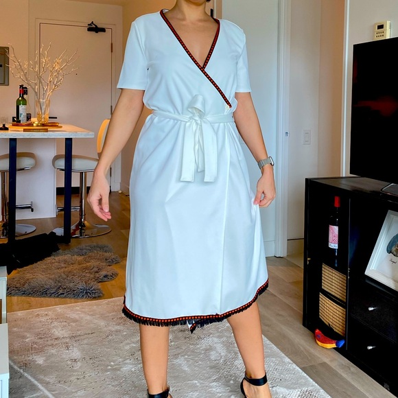 Bohemian Zara midi wrapped around with belt and fringe - Picture 1 of 3